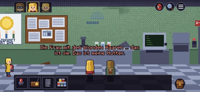 Labor von Aurora mit offenem Rucksack